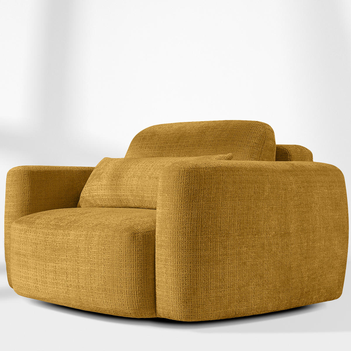 SESSEL ELOSA - Gelb, Holz/Textil (145/85/115cm) - KONSIMO®