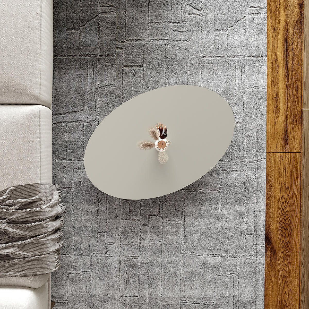 COUCHTISCH Højreby 70/44/43 cm - Sandfarben/Naturfarben, Holz/Holzwerkstoff (70/44/43cm) - [en.casa]