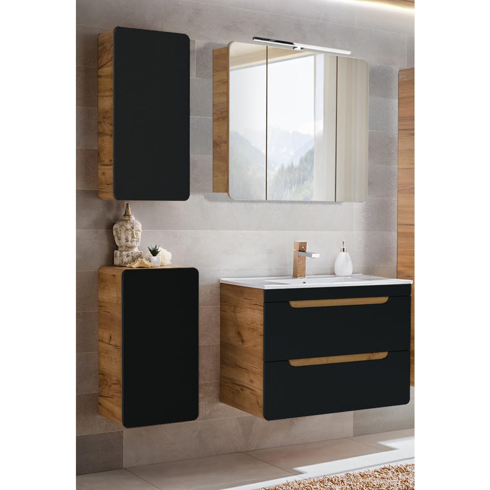 Lomado Badmöbel-Set Grau 130x200x46 cm