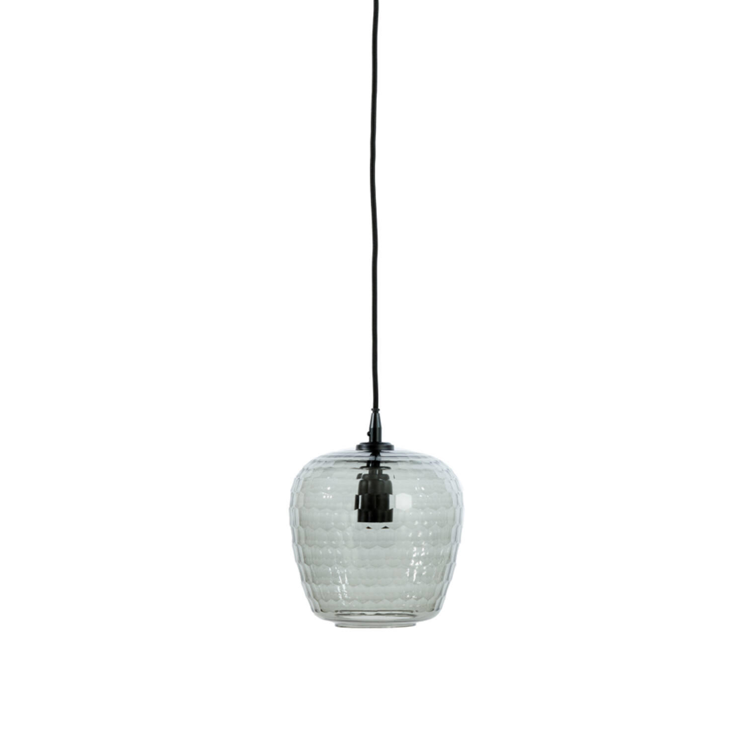 D-HÄNGELAMPE Danita Grau Ø20/26 cm - Grau, Glas (20/20/26cm) - Light & Living