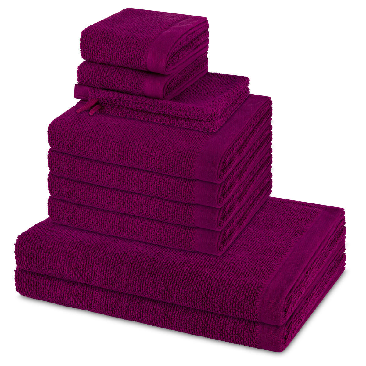 FROTTIERSET Bliss 8-teilig - Lila, Textil (50/100cm) - MÖVE