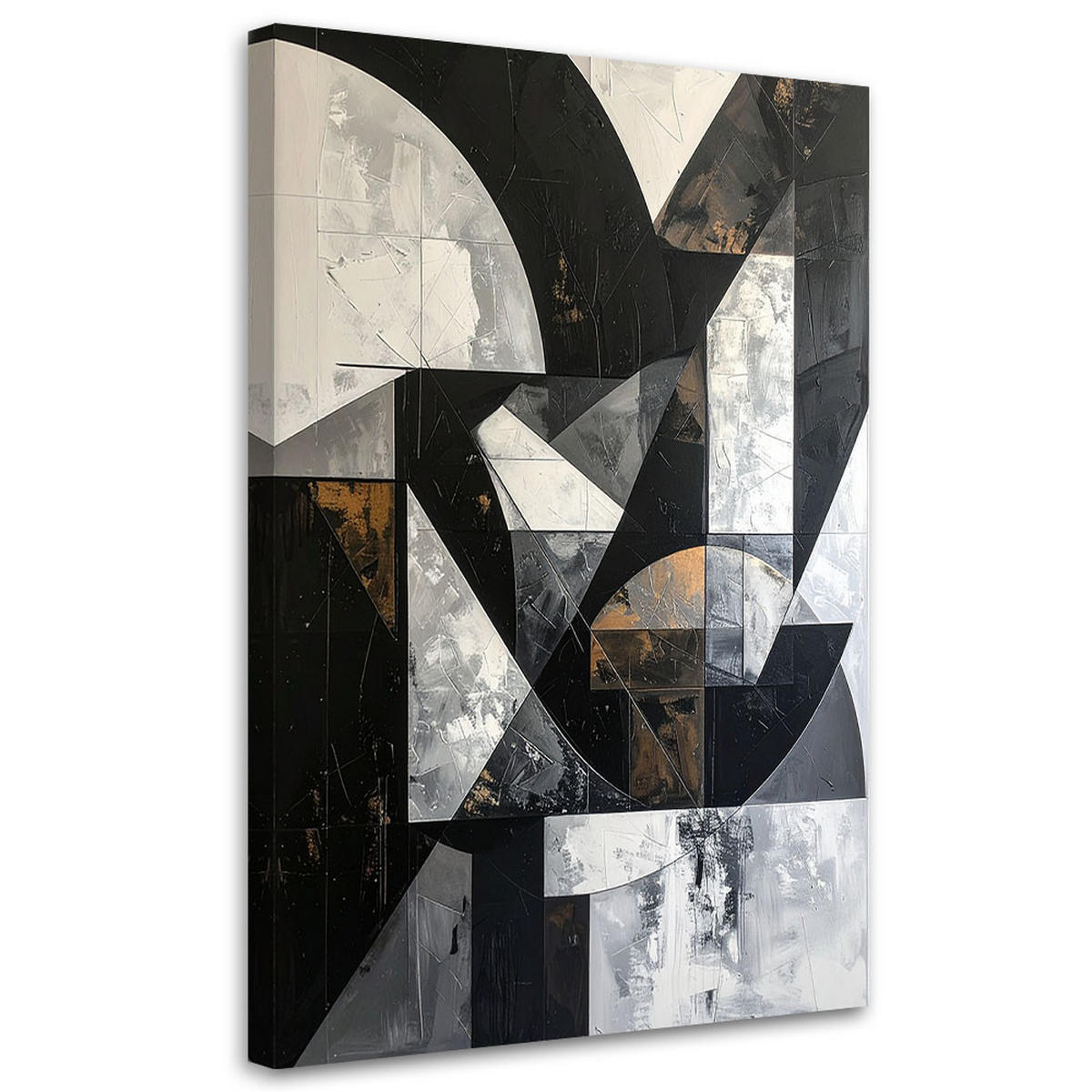 LEINWANDBILD 3D und geometrisch 30x45cm - Schwarz, Textil (30/45cm) - Feeby