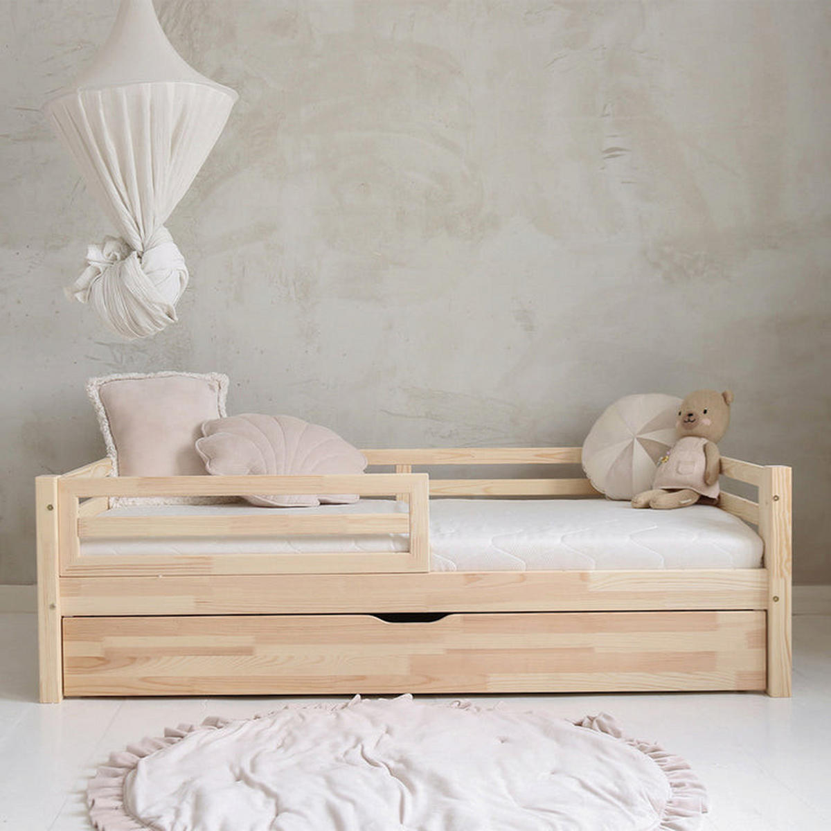 POSTEĽ 90/190 Myléna Prírodné drevo - hnedá, drevo (90/190cm) - Petits-meubles