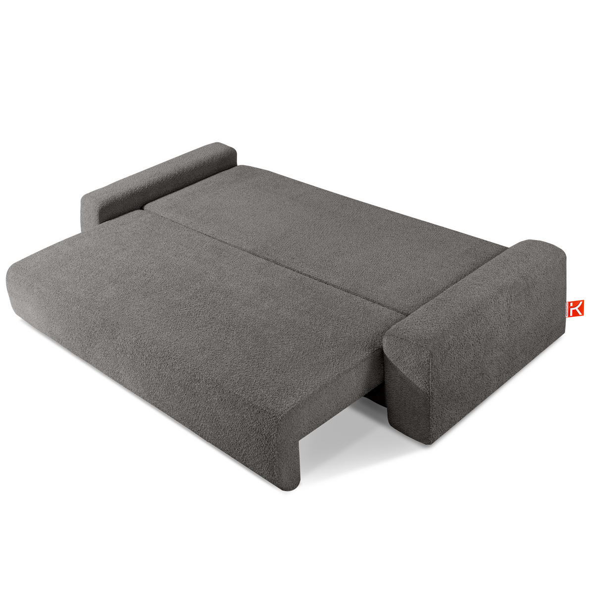 3-SITZER SCHLAFSOFA MOLLIS, Bouclé, Dunkelgrau - Dunkelgrau, Holz/Holzwerkstoff (250/93/108cm) - KONSIMO®