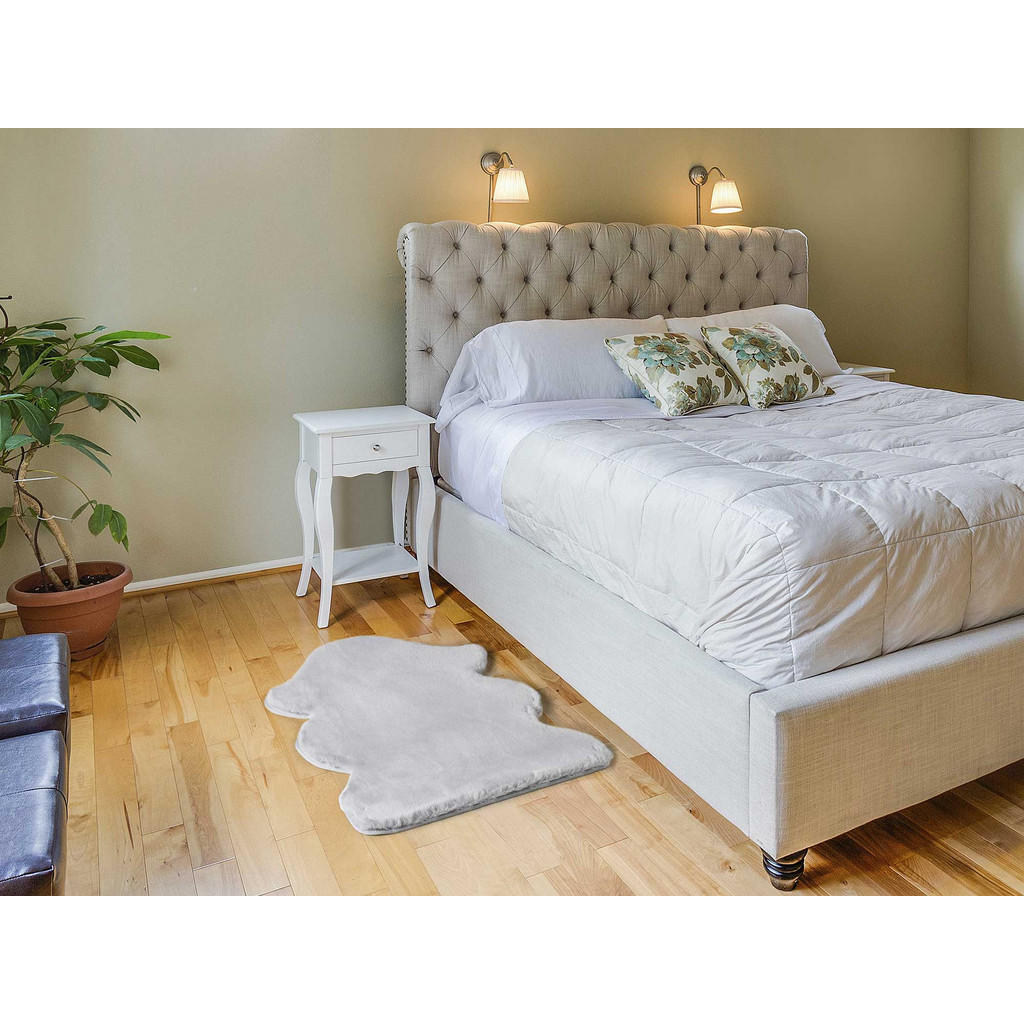 Thumbnail - Atticgo Kunstfell, Silber, Textil, Uni, 60x90 cm, Oeko-Tex® Standard 100, waschbar, antistatisch, leicht zusammenrollbar...