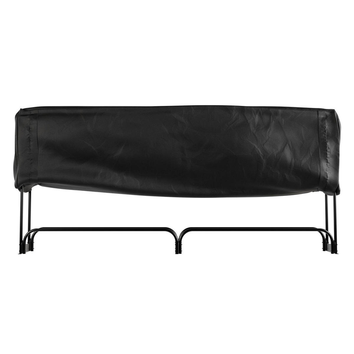 KAMINHOLZREGAL mit Abdeckung - Schwarz, Metall (260/117/36cm) - Juskys