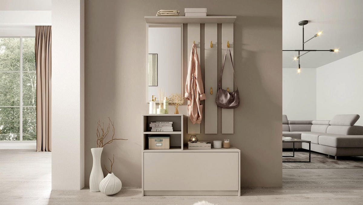 FLURMÖBEL-SET Yesfir Greige - Taupe, Holzwerkstoff (85/160/24cm) - Selsey