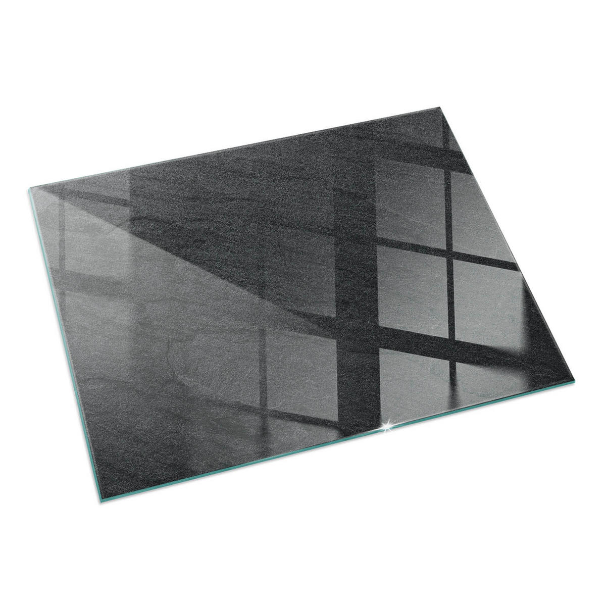 GLASPLATTE für Kamin 120x80 cm Schwarz - Schwarz, Glas (120/80/0.4cm) - ArtPrintCave