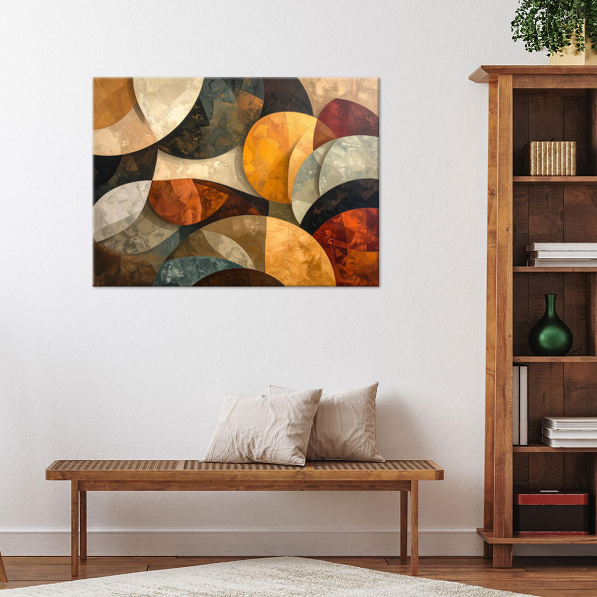 LEINWANDBILD Abstraktion 100x70cm - Braun, Textil (100/70cm) - Feeby