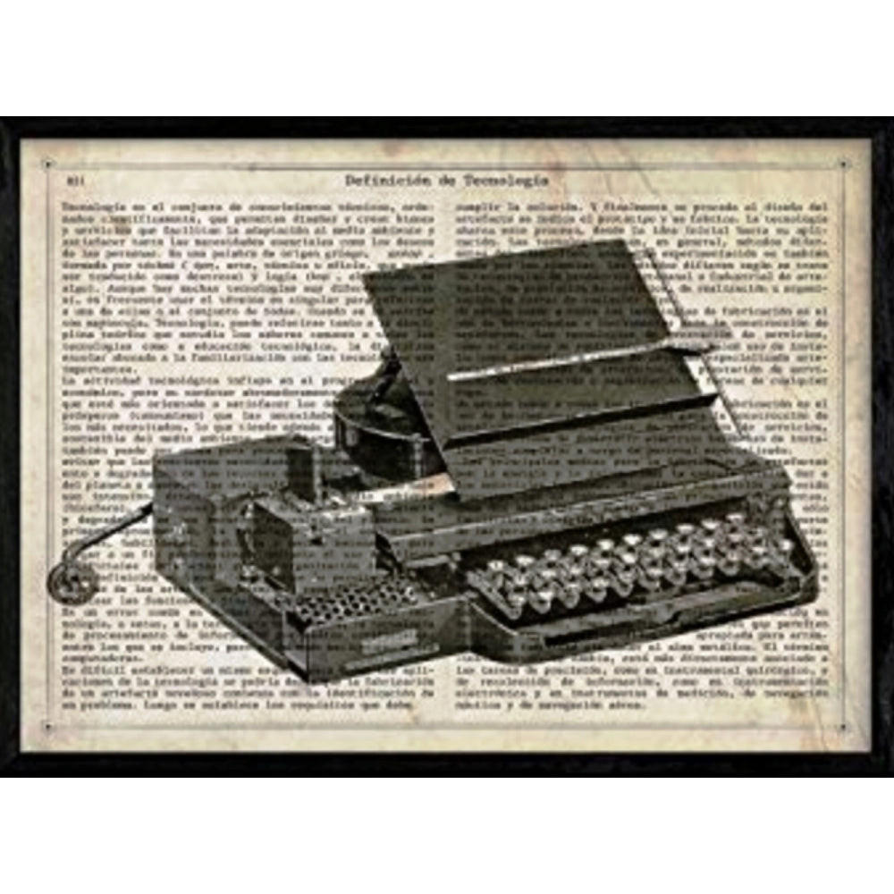 POSTER Schreibmaschine A4 Rahmenlos - Klar, Papier (29.7/5/21cm) - Nacnic