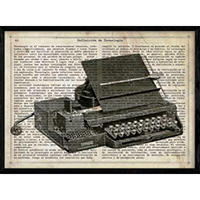 POSTER Schreibmaschine A4 Rahmenlos - Klar, Papier (29.7/5/21cm) - Nacnic