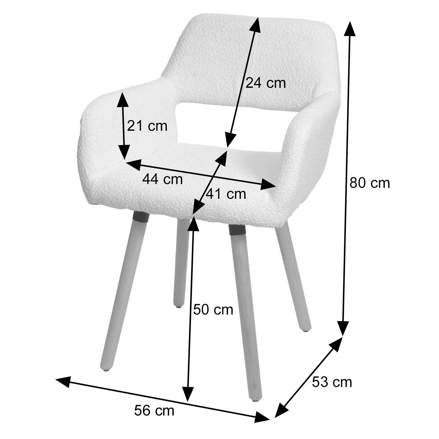 Thumbnail - MCW Esszimmerstuhl, Grau, Textil, 56x80x53 cm, Esszimmer, Stühle, Esszimmerstühle, Vierfußstühle