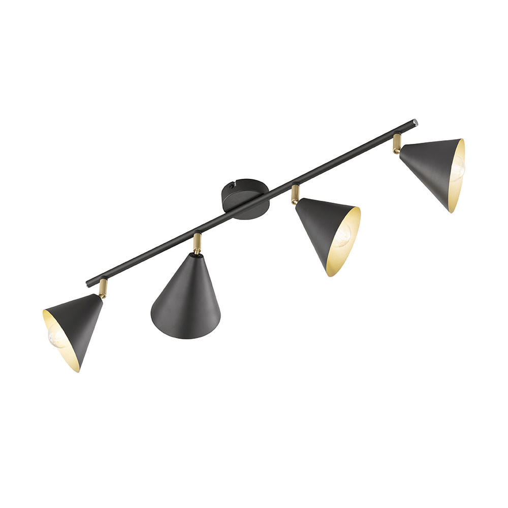 LED DECKENLEUCHTE Anthrazit Gold - Anthrazit, Kunststoff/Metall (72/12/21cm) - Wofi