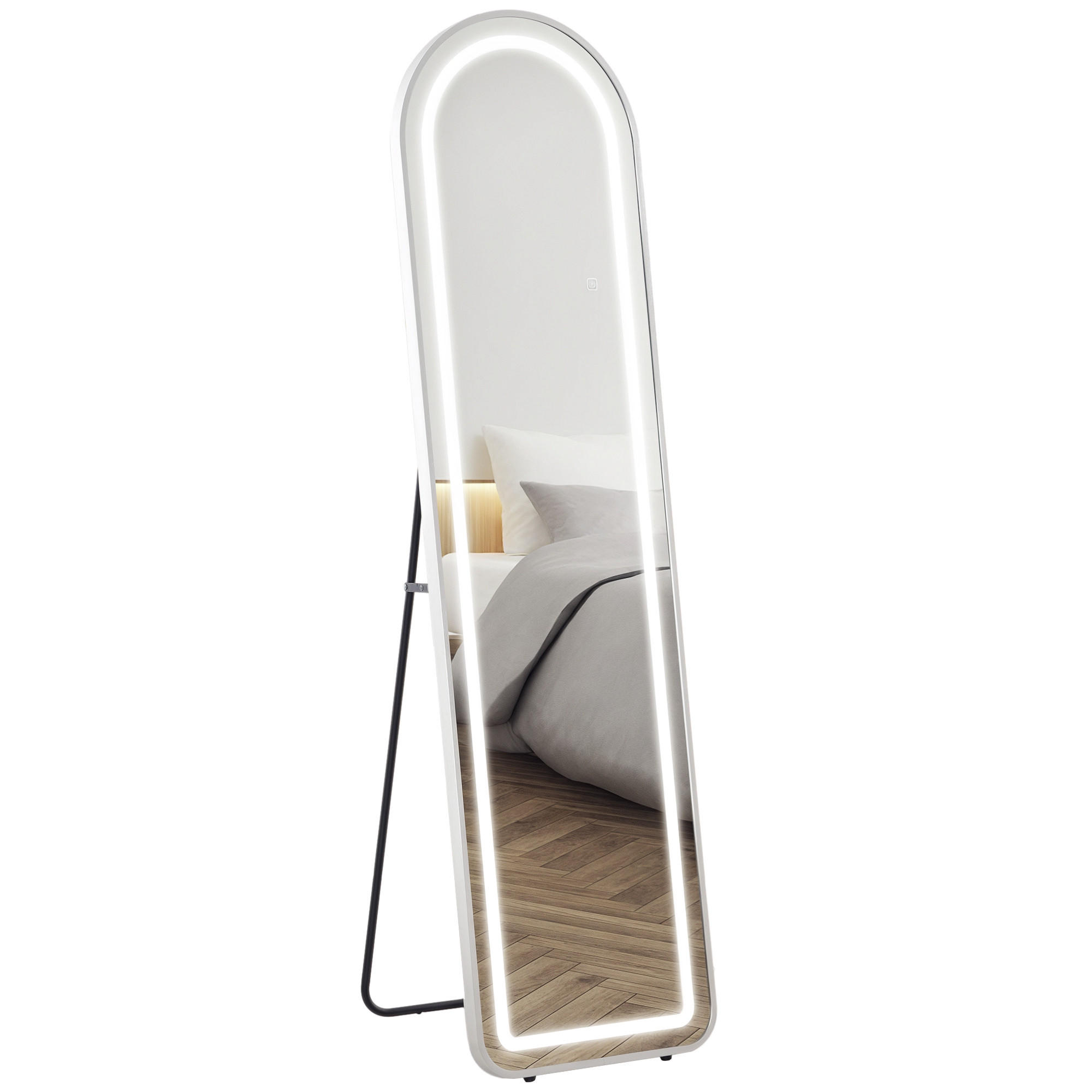 STANDSPIEGEL DE-17949 Silber - Silberfarben, Glas (40/150/5cm) - ComfortXL