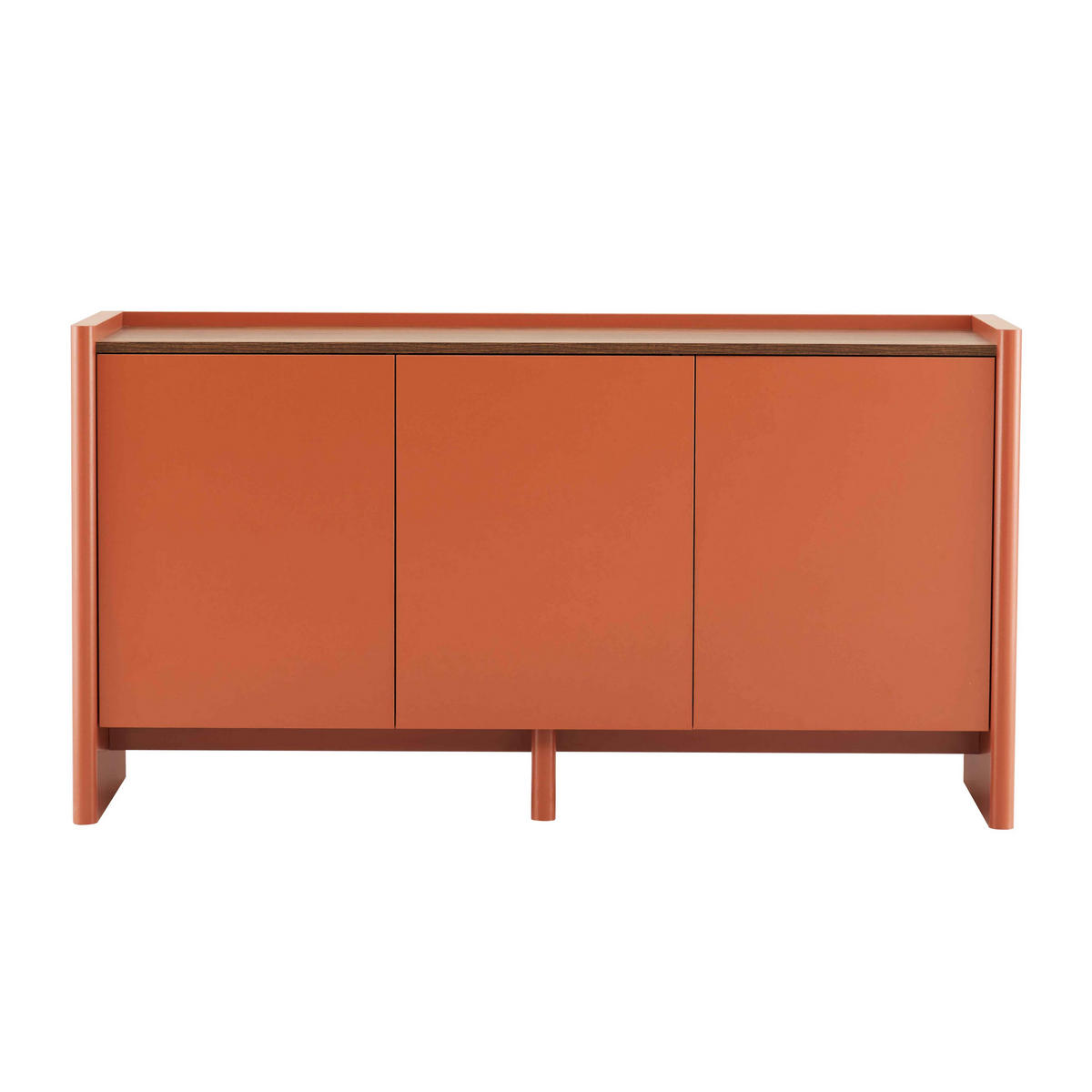 SIDEBOARD 140 cm, Ziegelrot - Rot/Orange, Holz (40/75/140cm) - Oviala