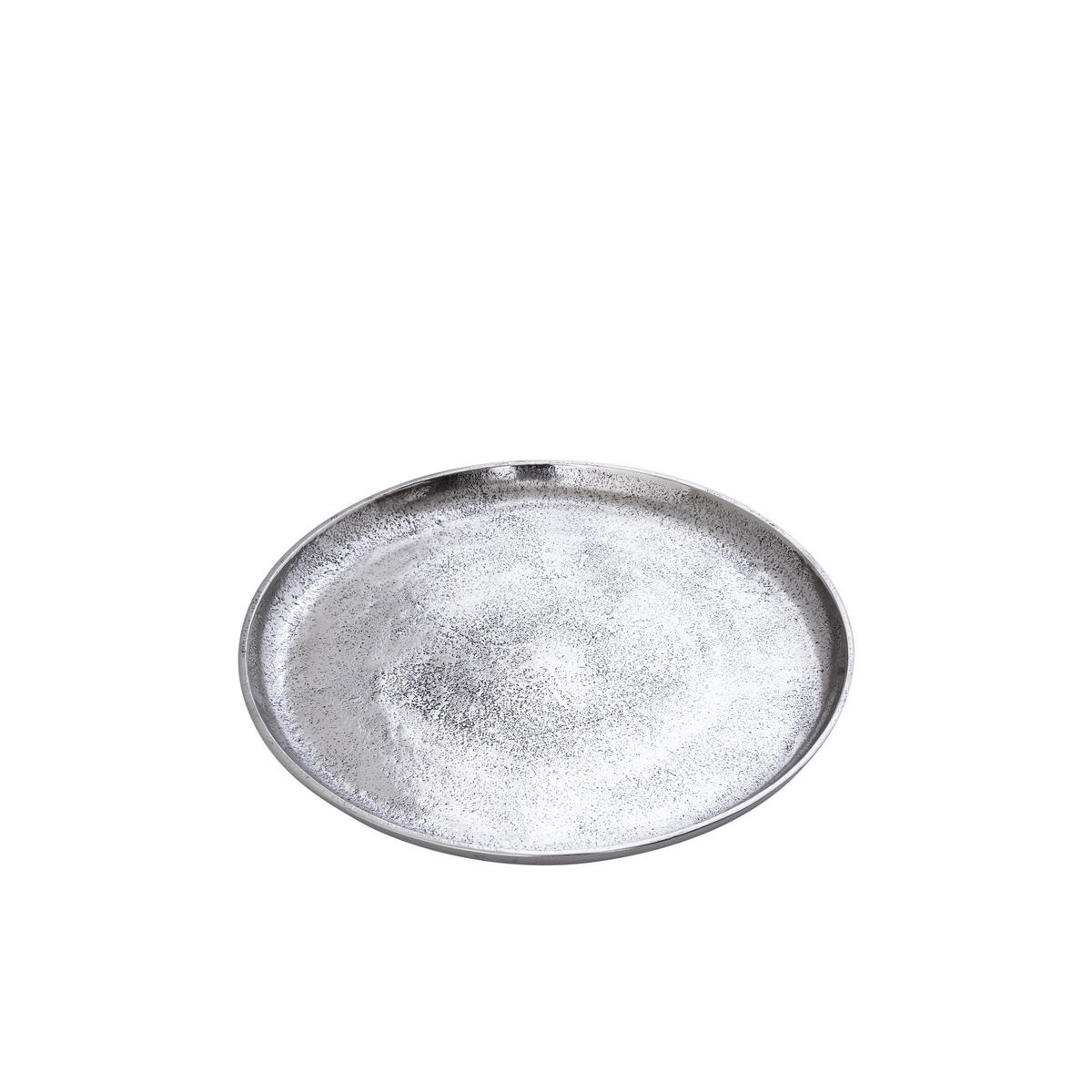 SCHALE Afta Silber 39/39/3cm - Silberfarben, Metall (3cm) - PTMD Collection