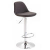 BARHOCKER Stoff dunkelgrau - Chromfarben/Dunkelgrau, Textil/Metall (39/82/43cm) - CLP