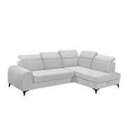 ECKSOFA mit elektrischer Sitztiefenverstellung - Hellgrau, Kunststoff/Textil (200/282cm) - ed exciting design