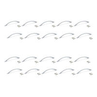 MÖBELGRIFFE Bombay, L160mm, 128mm Achsenabstand, Zamak, Silbergrau lackiert 20er-set - Silberfarben, Kunststoff (14/3/20cm) - EMUCA