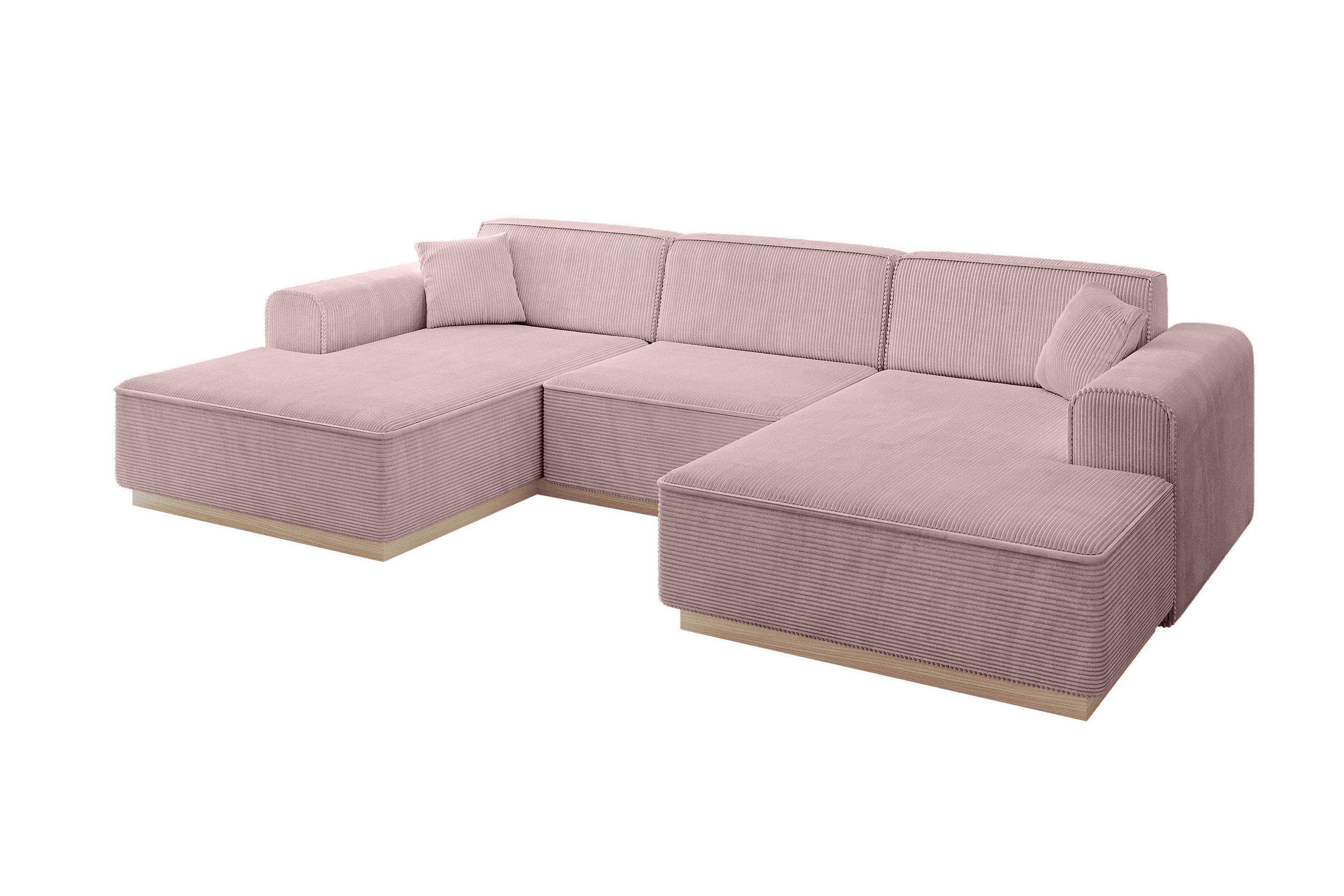 WOHNLANDSCHAFT IREA-U1 - 303x171x83 cm Rosa - Rosa, Holzwerkstoff/Textil (303/83/171cm) - ALTDECOR