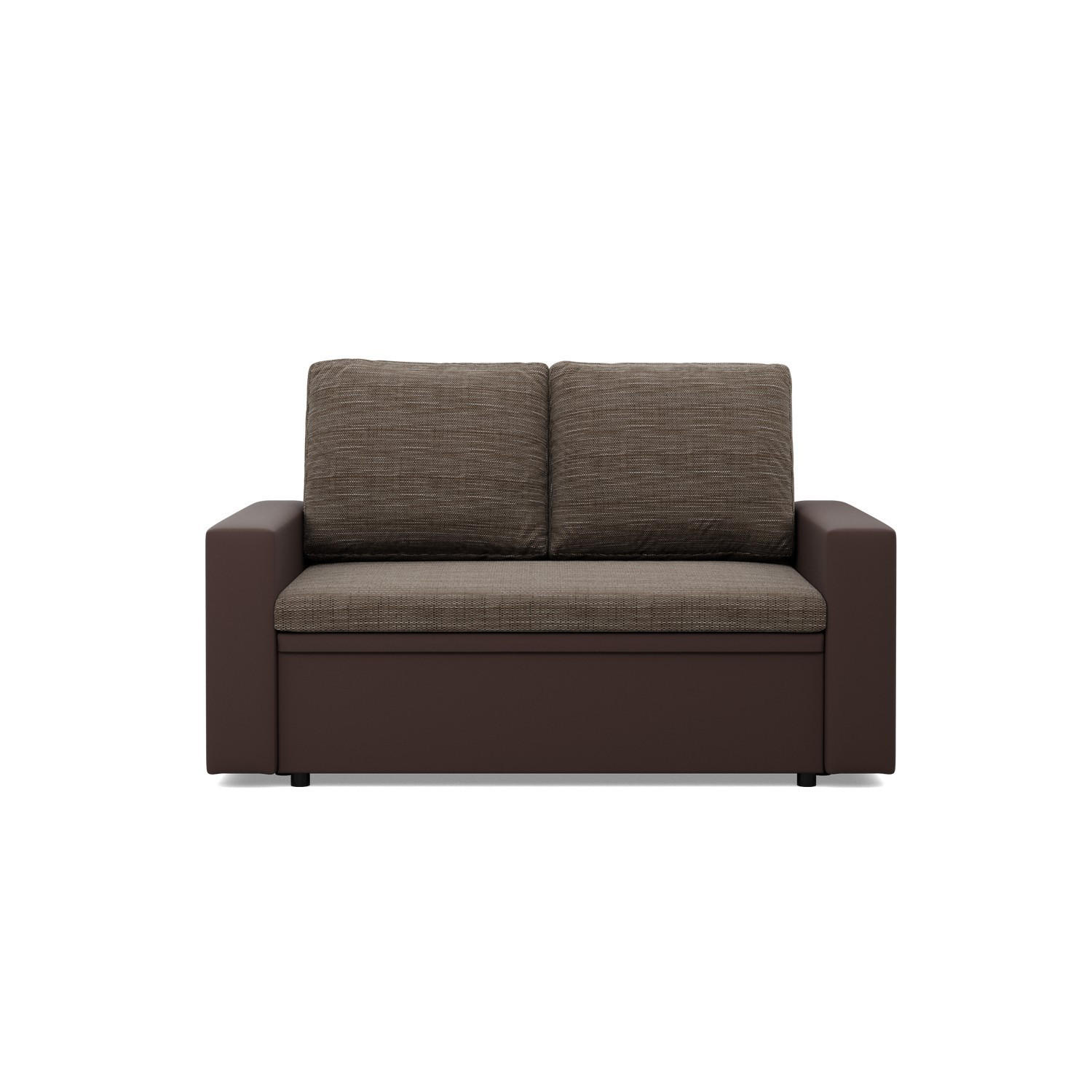 SOFA 2-SITZER MIT SCHLAFFUNKTION LUNA, Braun + Braun - Braun, Textil (148/90/87cm)