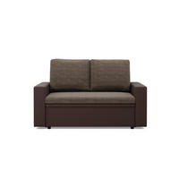 SOFA 2-SITZER MIT SCHLAFFUNKTION LUNA, Braun + Braun - Braun, Textil (148/90/87cm)