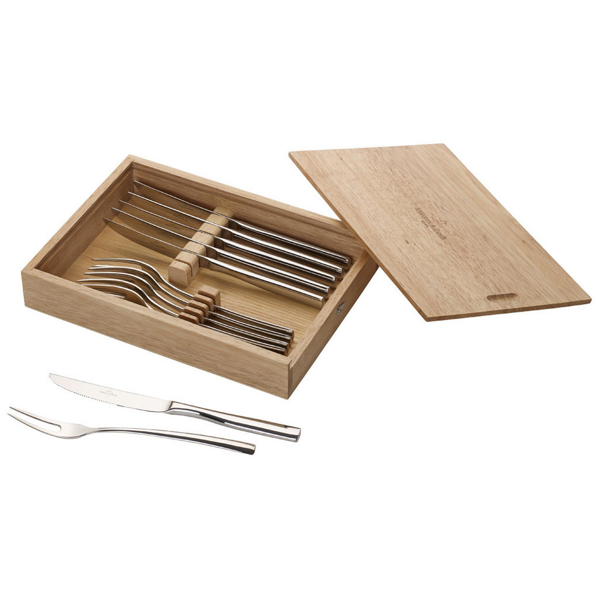 STEAKBESTECK Piemont silber 12er Set - Silberfarben, Metall - Villeroy & Boch