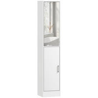 HOCHSCHRANK DE-12532 mit spiegel 32/28/162 cm Weiß - Weiß, Holzwerkstoff (28/162/32cm) - ComfortXL