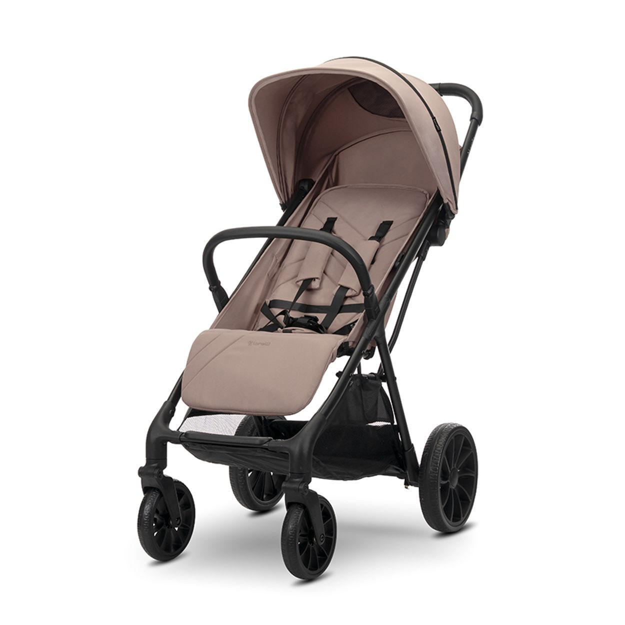 KINDERWAGEN Nuvella beige faltbar, verstellbare Rückenlehne, Sonnendach - Beige, Metall (102/54/110cm) - Lorelli