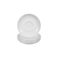 ESPRESSOUNTERTASSEN Rondo/Liane weiß ø 11,9 cm 6er Set - Weiß, Keramik (11.9cm) - Seltmann Weiden