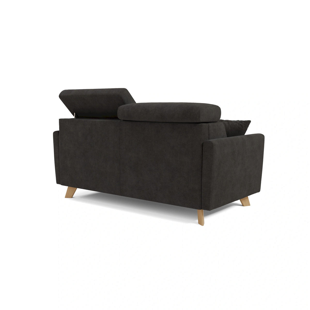 SCHLAFSOFA Francy - Schwarz, Metall (180/92/97cm) - Divani.store