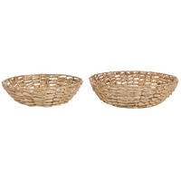DEKOSCHALE Wasserhyazinthe beige Dalat - Beige, Naturmaterialen (11cm) - Beliani