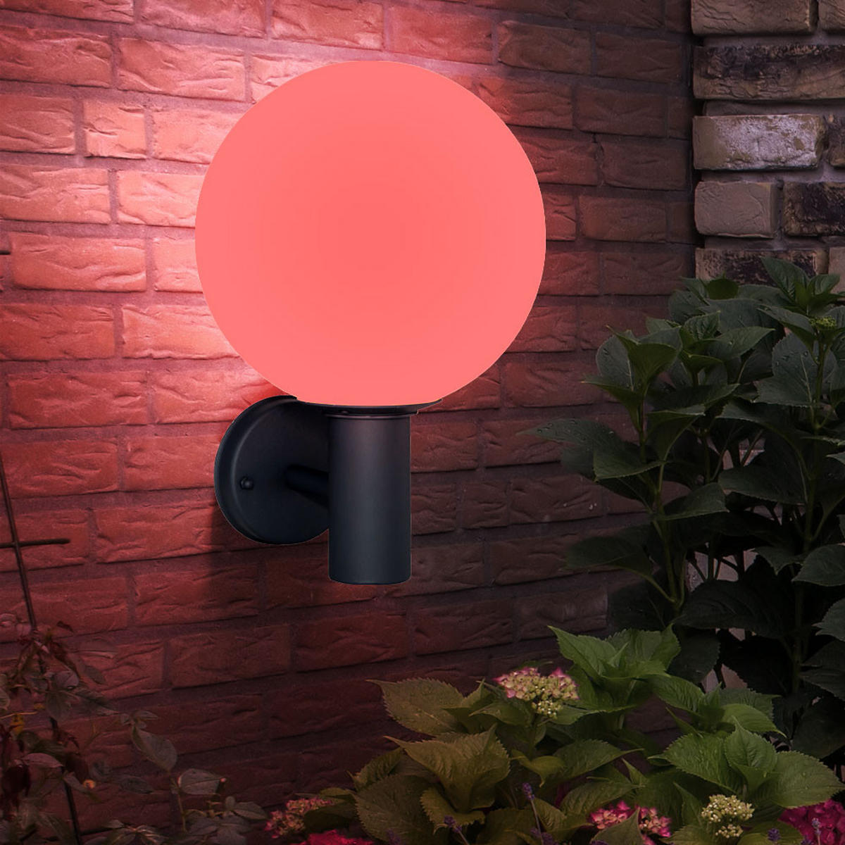 LED AUSSEN-WANDLEUCHTE OSSY Anthrazit Aluminium - Anthrazit, Glas (25/37/26.5cm) - Globo Lighting