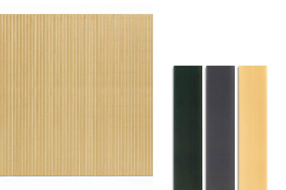 PVC Sichtschutzmatte VISO doppelseitig 5m x 1,5m Beige - Beige, Metall (500/150cm) - Casanoov