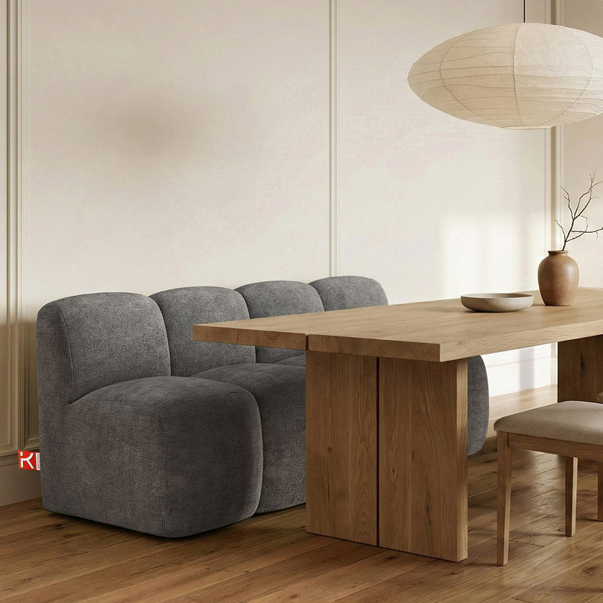 ESSZIMMERBANK BRESCO, Dunkelgrau - Dunkelgrau, Holz/Holzwerkstoff (163/80/72cm) - KONSIMO®
