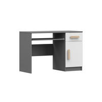 KINDERSCHREIBTISCH INGE 08 110/75/50 cm Weiß+Grau/Sonoma Eiche - Weiß/Grau, Holzwerkstoff (110/75/50cm) - Deine Möbel 24