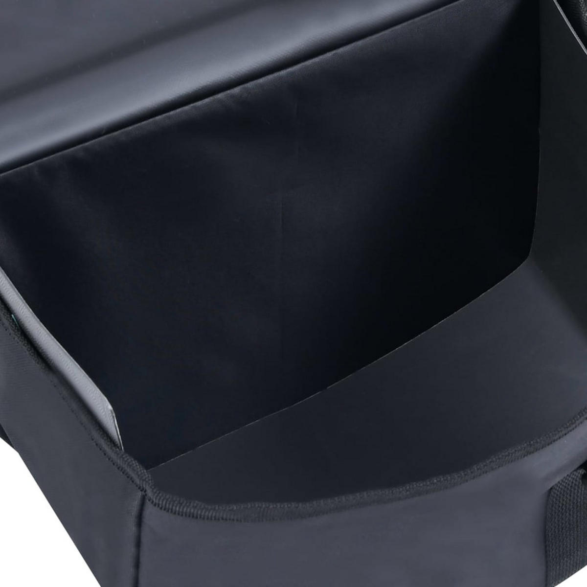 DOPPEL-FAHRRADTASCHE Für Gepäckträger Wasserdicht 35 L Schwarz - Schwarz, Textil (17/30/34cm) - vidaXL