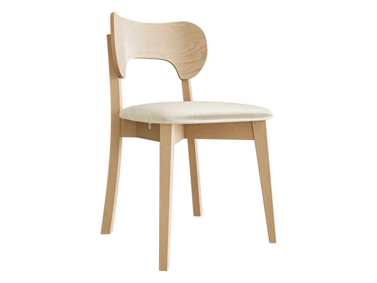 WOHNZIMMER STUHL KT64, Holzfarbe: Buche - Buchefarben/Naturfarben, Holz/Textil (48/80/51cm) - MIRJAN24