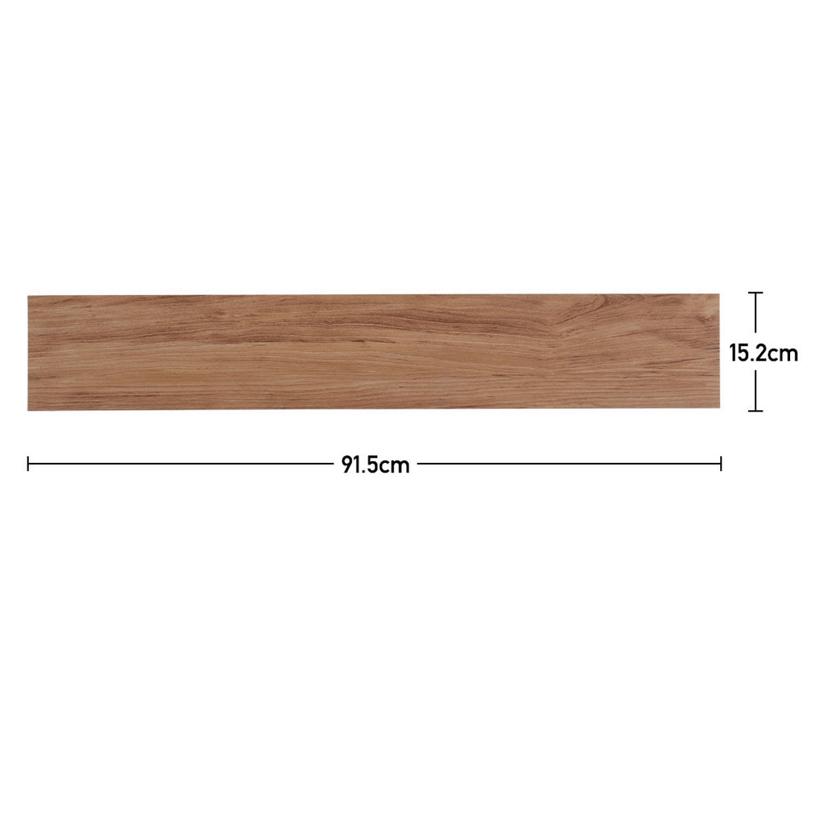 VINYLBODEN 5m²/36-TLG. selbstklebend PVC - Braun, Kunststoff (0.2/91.5/15.2cm) - Livingandhome
