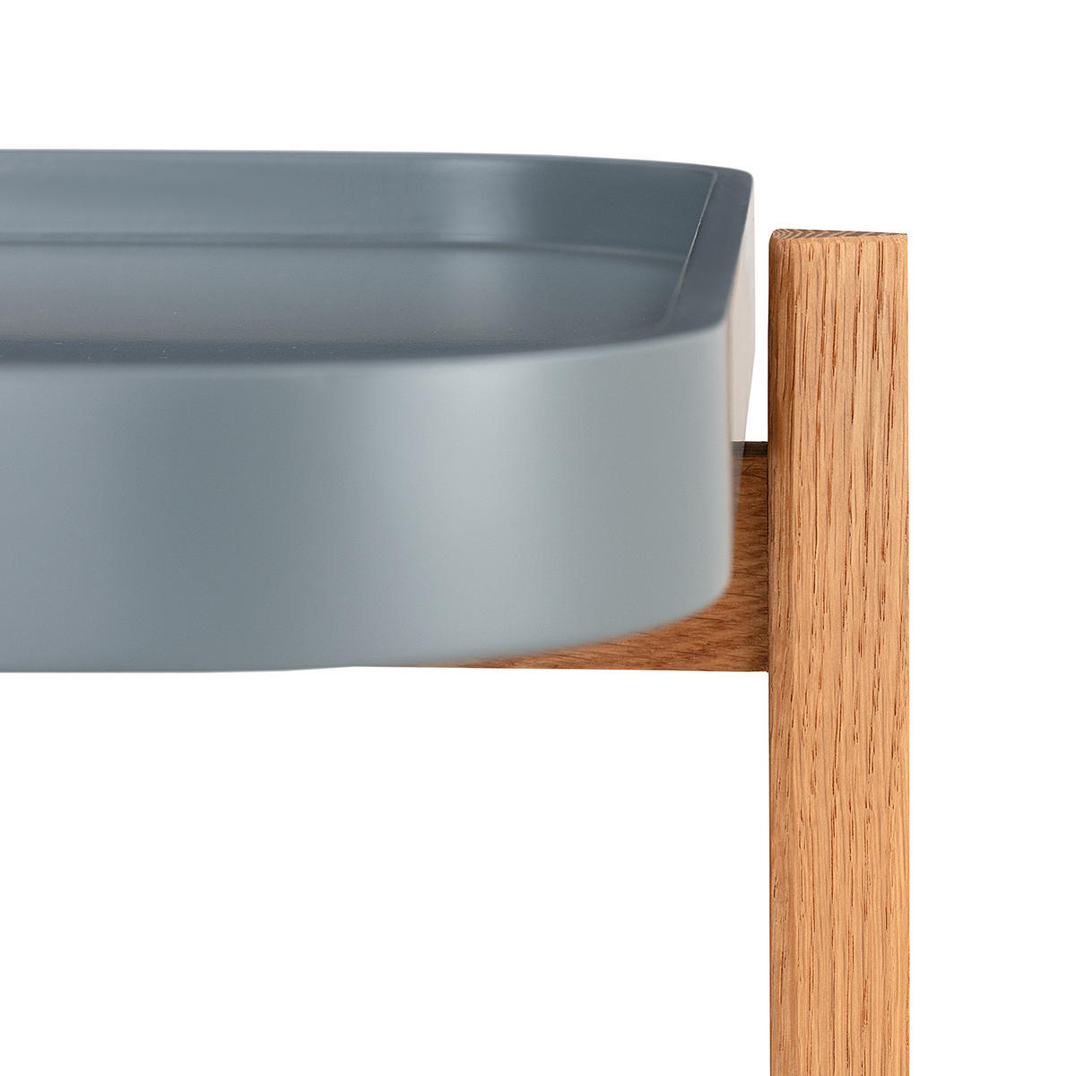 BEISTELLTISCH - Eiche teilmassiv - Blaugrau/Braun, Holz/Holzwerkstoff (57/57/55cm) - home24