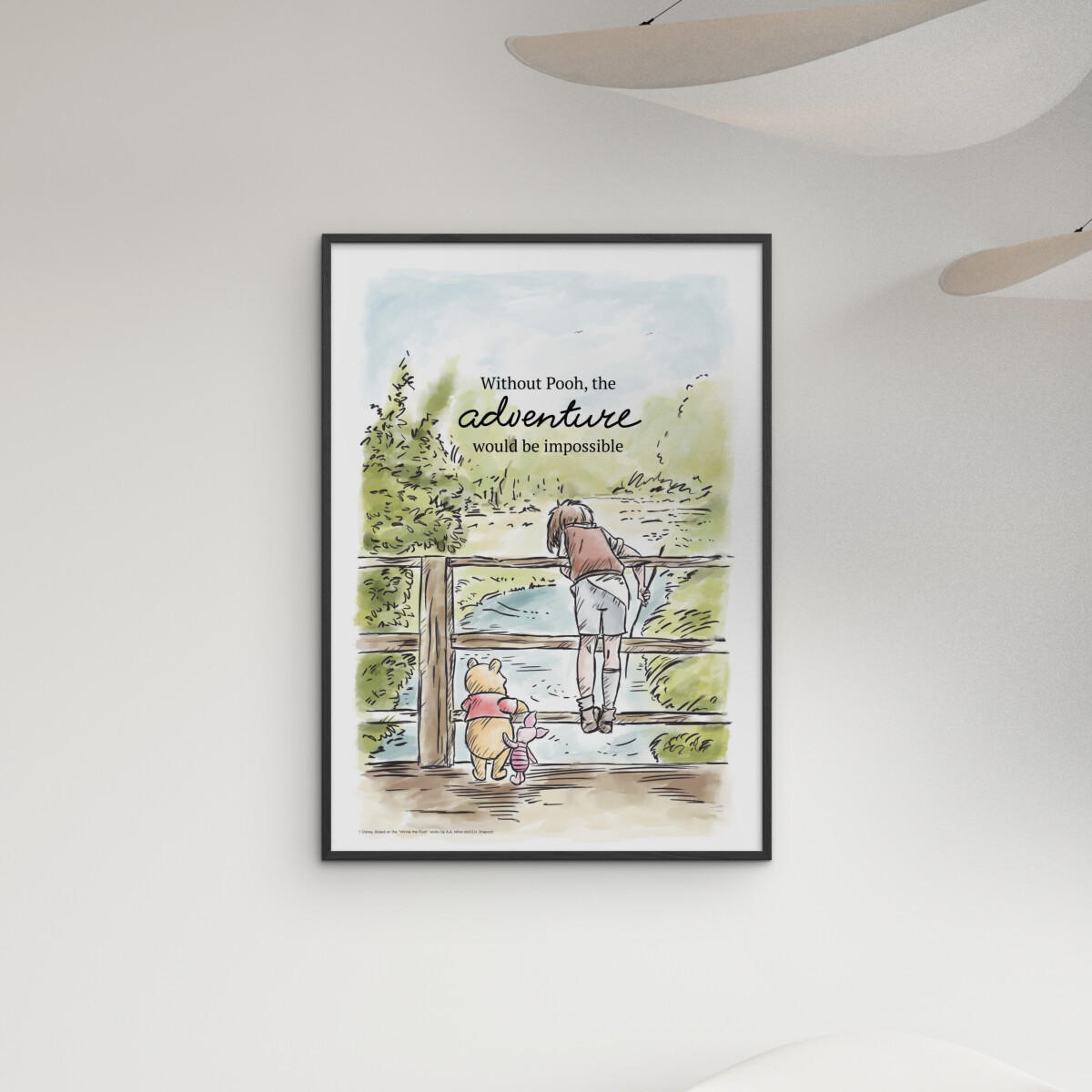 POSTER mit Rahmen Disney - Winnie the Pooh Makes It Possible - Multicolor/Schwarz, Holz/Papier (50/70cm) - Poster&Frame