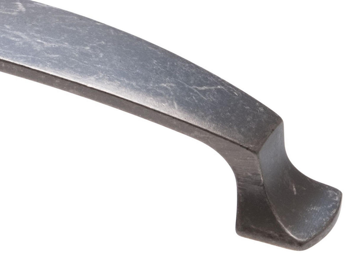 MÖBELGRIFF BA 128mm Altsilber Silber antik Vintage-Stil eckig zeitlos + Schrauben - Silberfarben, Metall (2.5/2.8/15.4cm) - Livingpoint24