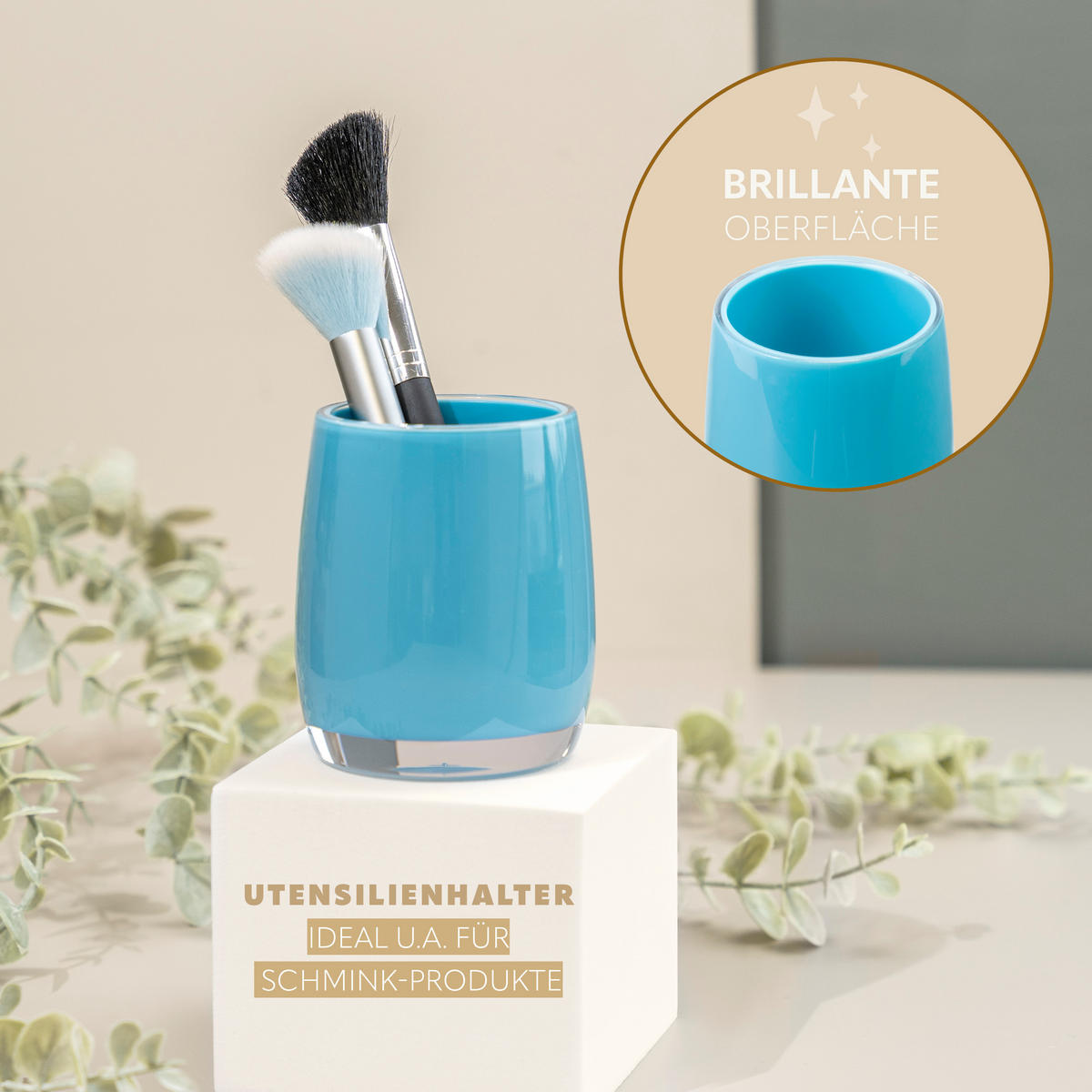 BADZUBEHÖRSET 4tlg. blau - Blau, Kunststoff (16.5/5/5cm) - bremermann