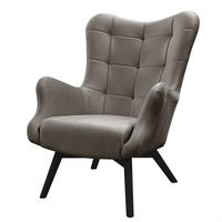 SESSEL SAND mit schwarzen Beinen - Schwarz/Grau, Textil (80/105/86cm) - Lookway