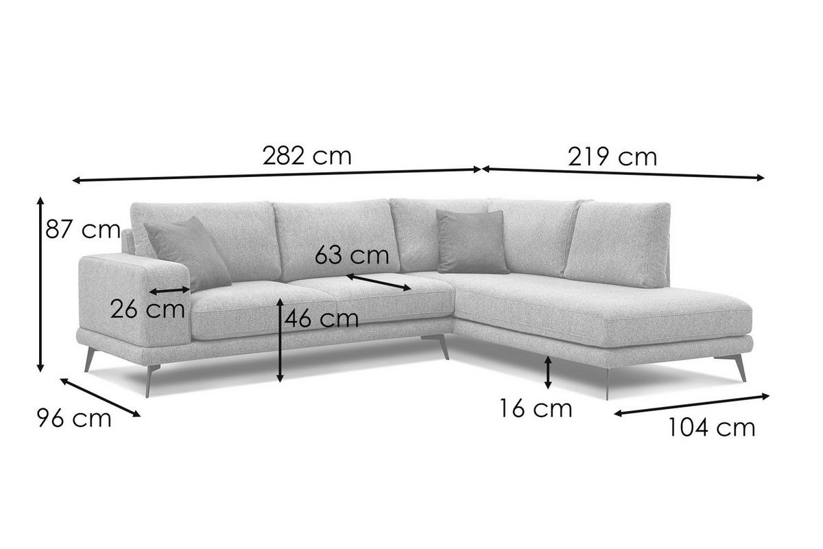 ECKSOFA MEDIOLANE 5-Sitzer, olivgrün - Olivgrün, Holzwerkstoff/Textil (282/219cm) - Courtois Laville