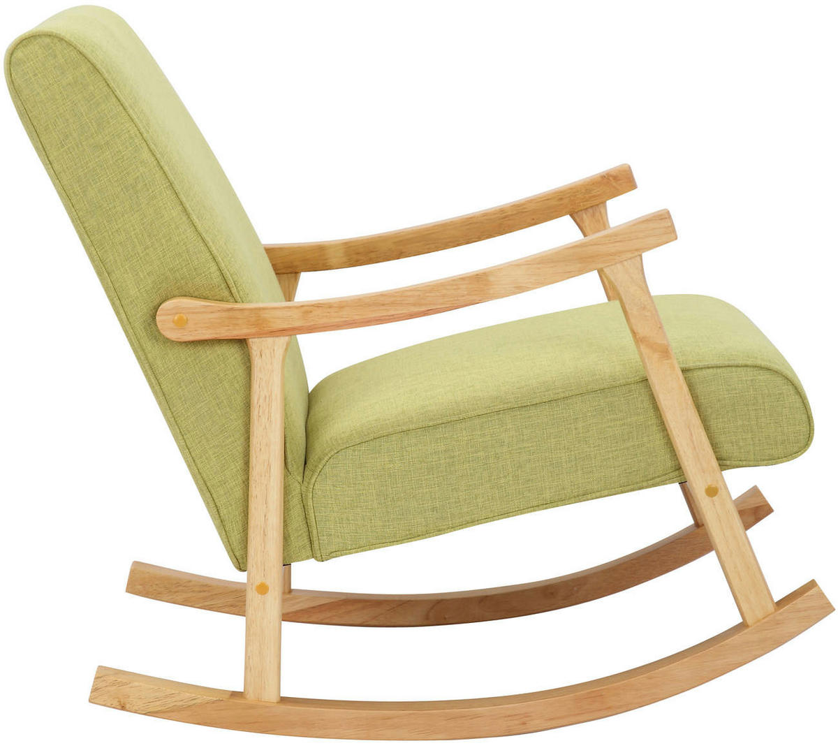 SCHAUKELSTUHL Stoff hellgrün - Hellgrün, Holz/Textil (67/82/92cm) - CLP