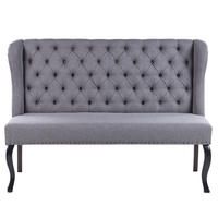 2-SITZER-KÜCHENSOFA Polsterbezug Dunkelgrau Torsby - Dunkelgrau, Textil (154/106/63cm) - Beliani