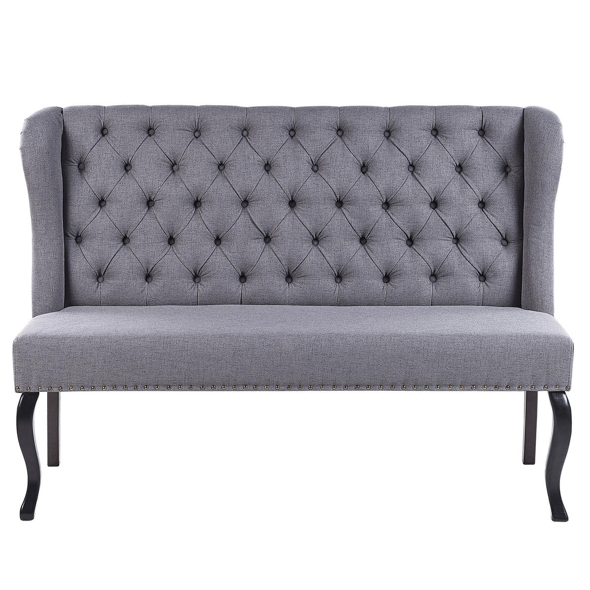 2-SITZER-KÜCHENSOFA Polsterbezug Dunkelgrau Torsby - Dunkelgrau, Textil (154/106/63cm) - Beliani