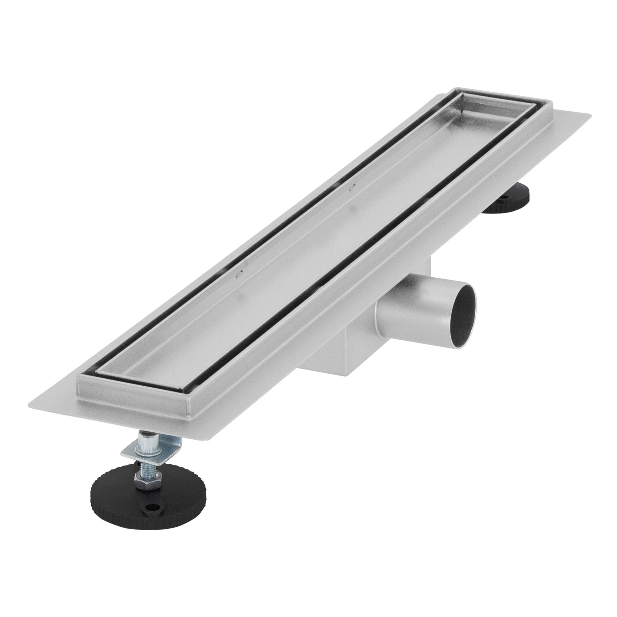 DUSCHRINNE 50cm - Silberfarben, Metall (13.9/7.8/54cm) - LuxeBath