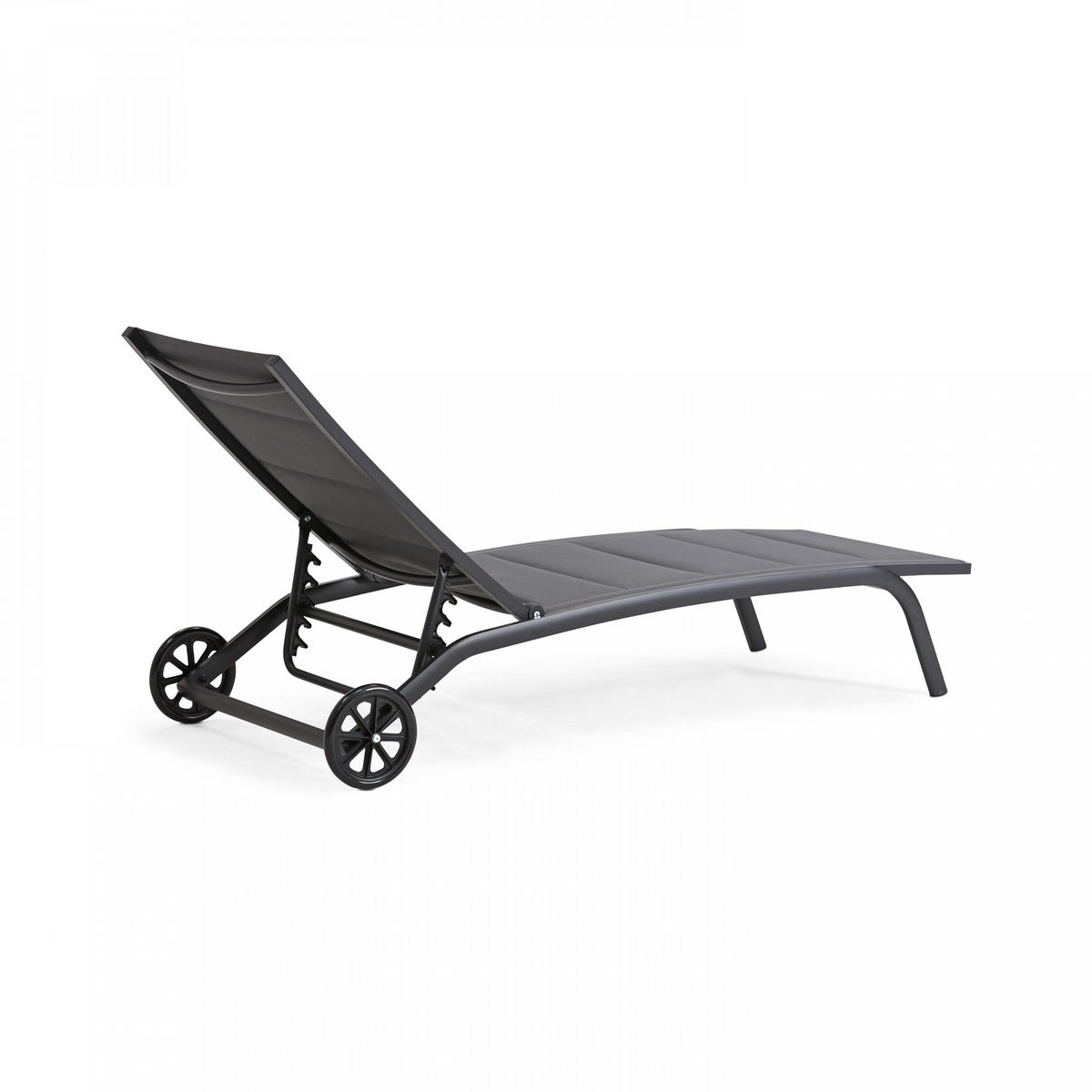 SONNENLIEGE 2-tlg., Schwarz - Schwarz, Metall (70/83/190cm) - Oviala